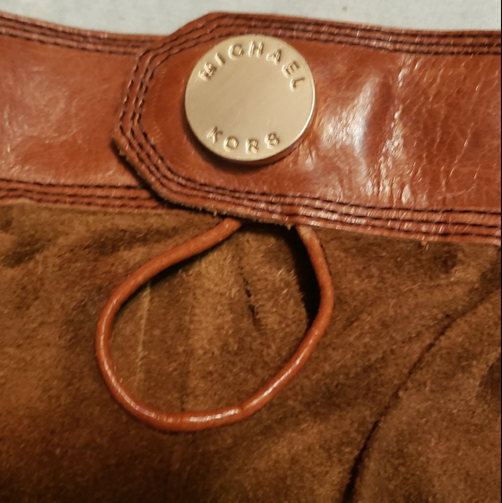 VintageMichael Kors suede boots with leather strap